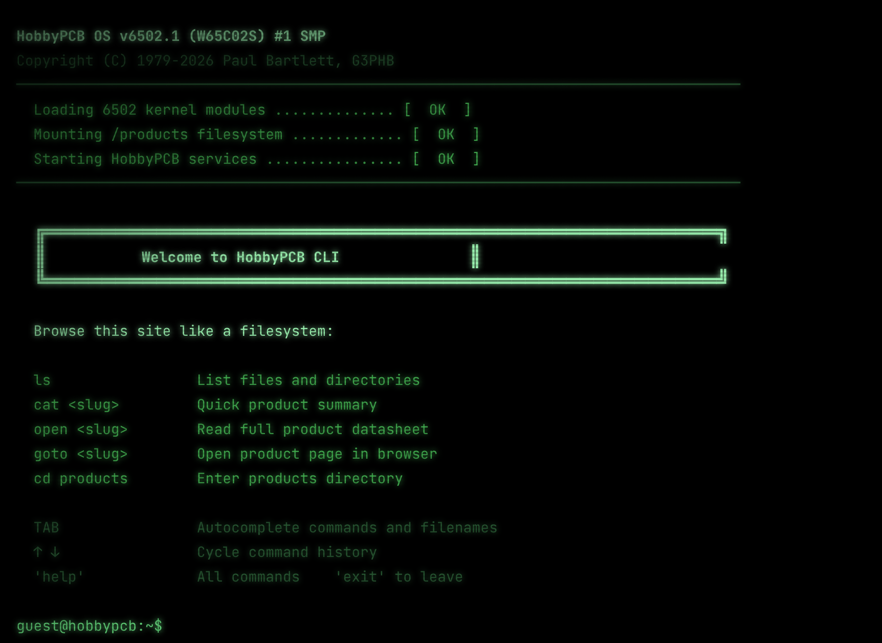 Terminal boot sequence with CRT scanlines